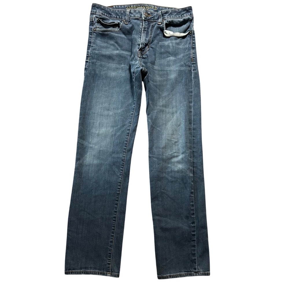 American Eagle Jeans Mens 32x32 Blue Extreme Flex Straight Leg Denim Medium Wash